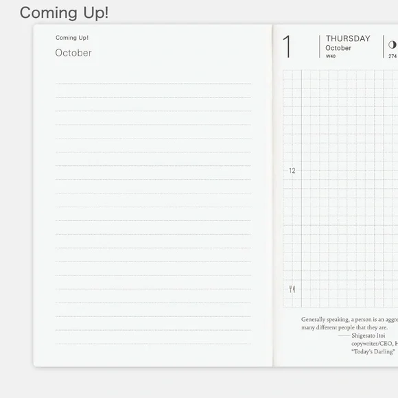 Hobonichi Techo 2026 English Planner Book (January Start) A6 Size / Daily / Jan - Picture 7 of 10